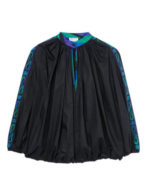 mandarin-neck embroidered blouse by PUCCI