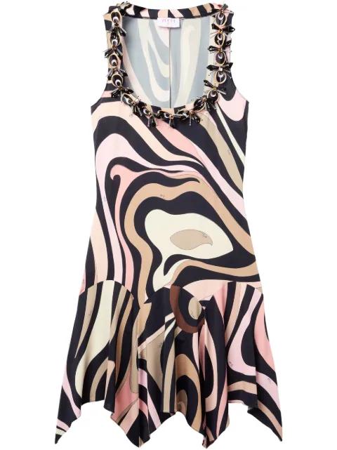 marmo-print mini dress by PUCCI
