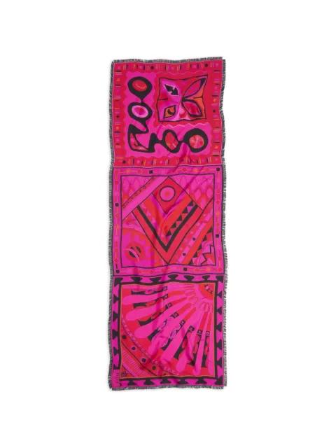 mixed-print silk stole by PUCCI