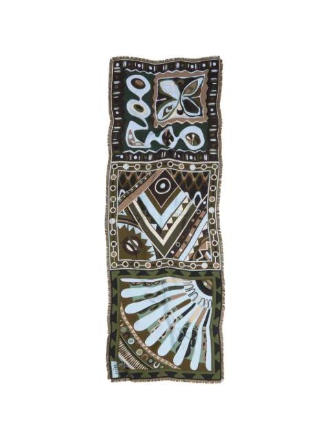 mixed-print silk stole by PUCCI