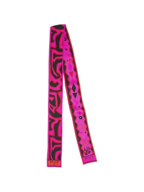 mixed print silk twill scarf by PUCCI