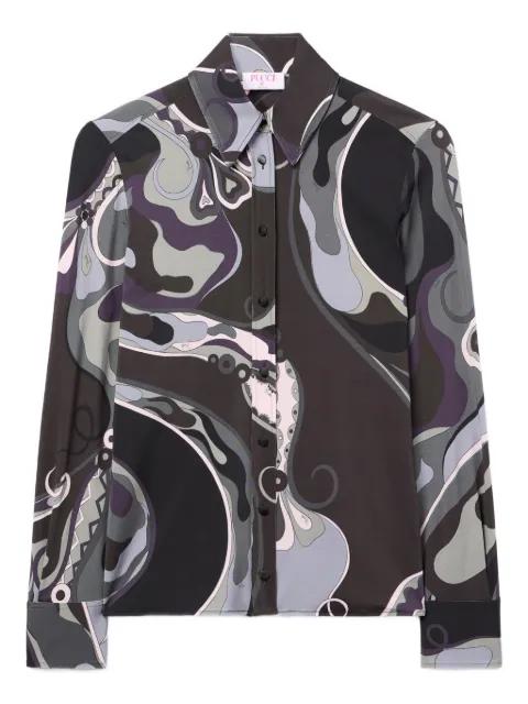 orchidee print satin shirt by PUCCI