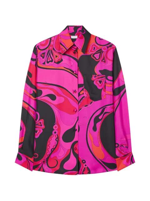 orchidee-print silk shirt by PUCCI