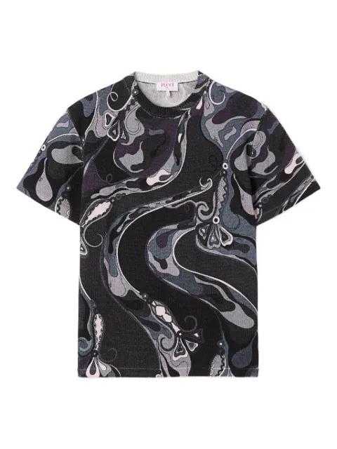 orchidee print wool T-shirt by PUCCI