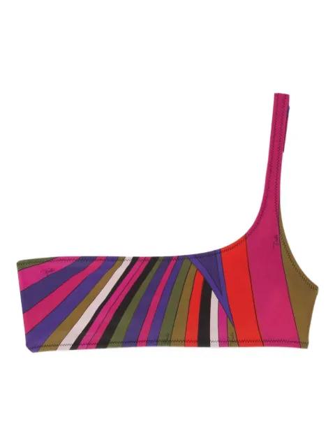 print one-shoulder bikini top by PUCCI