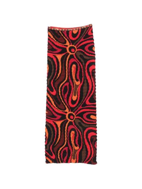 puckered-texture maxi skirt by PUCCI