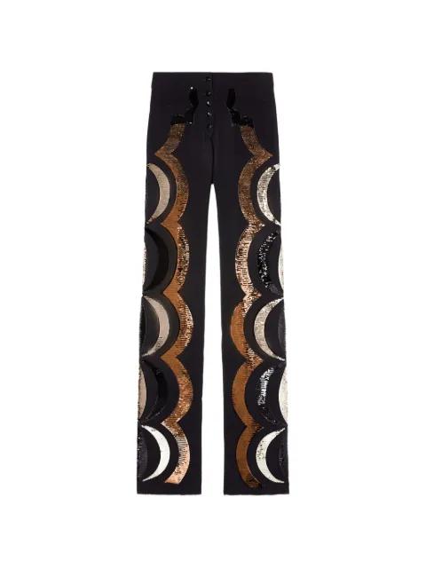 sequin-embellished straight-leg trousers by PUCCI