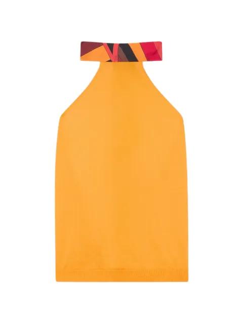 silk-detail top by PUCCI