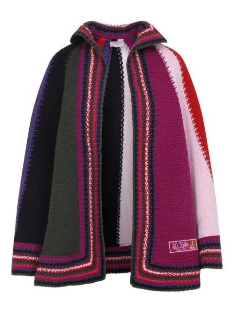 wool striped cape by PUCCI