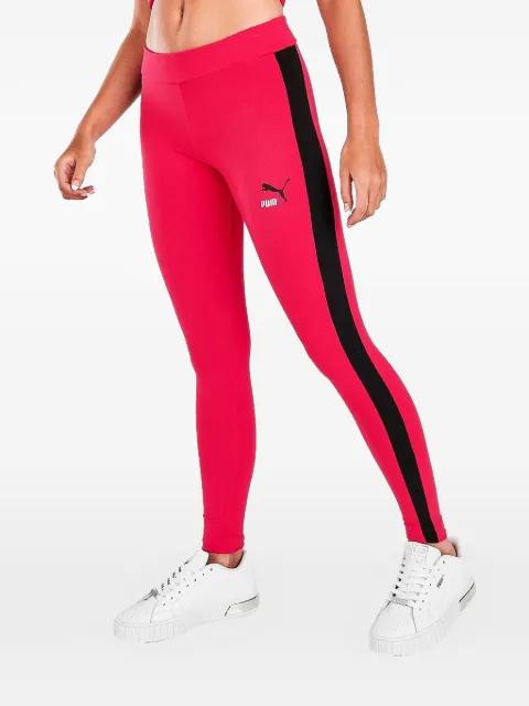 Berry Glitz T7 L striped leggings by PUMA