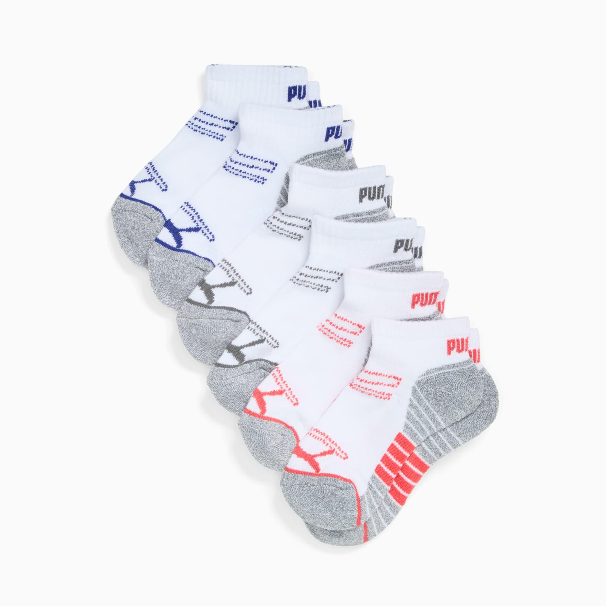 Big Kids' Half-Terry Quarter-Length Crew Socks (6 Pairs) by PUMA