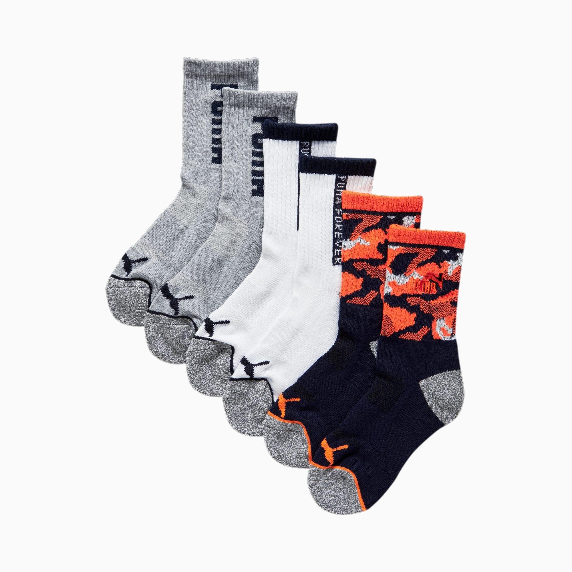Boys' Half-Terry Quarter Length Socks (3 Pack) by PUMA