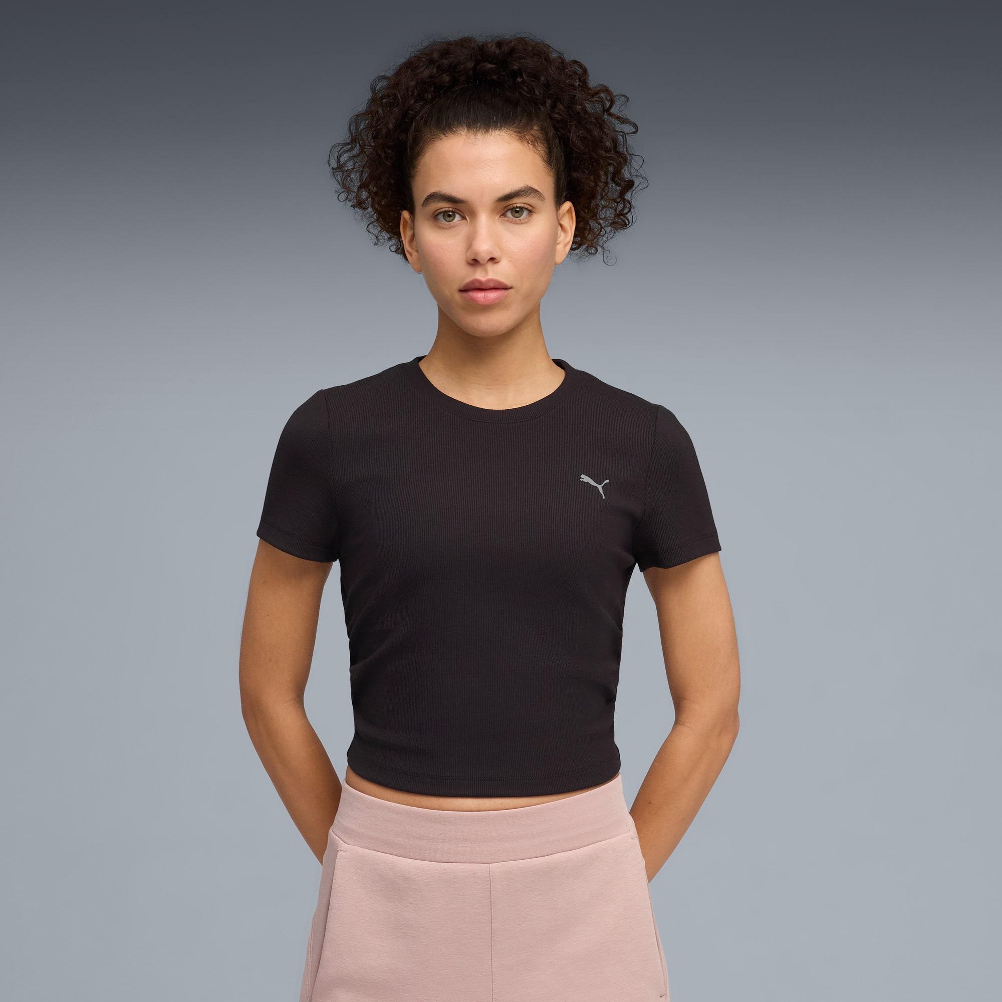 Cloudspun Ultra Soft Women's Ribbed Crop Training Tee by PUMA