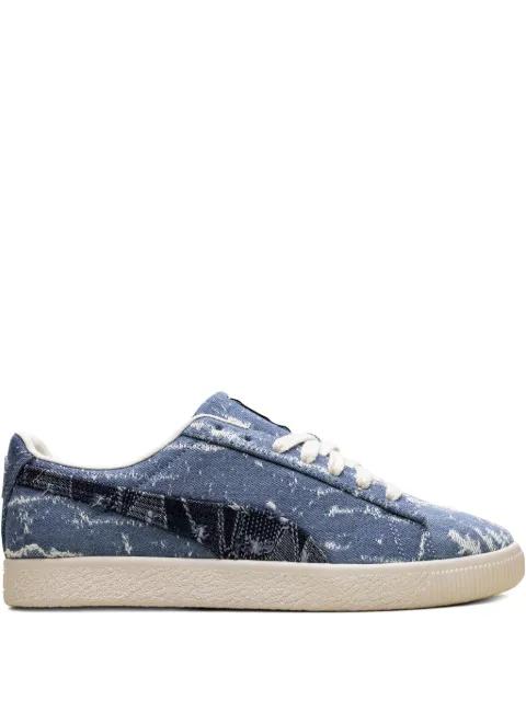 Clyde "Faded Denim/Frosted Ivory" sneakers by PUMA
