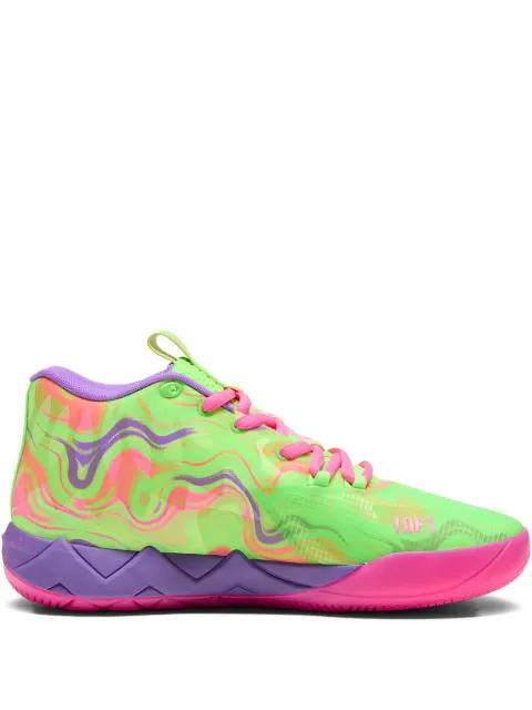 MB.01 Inverse Toxic "Purple Glimmer/Knockout Pink-Green" sneakers by PUMA