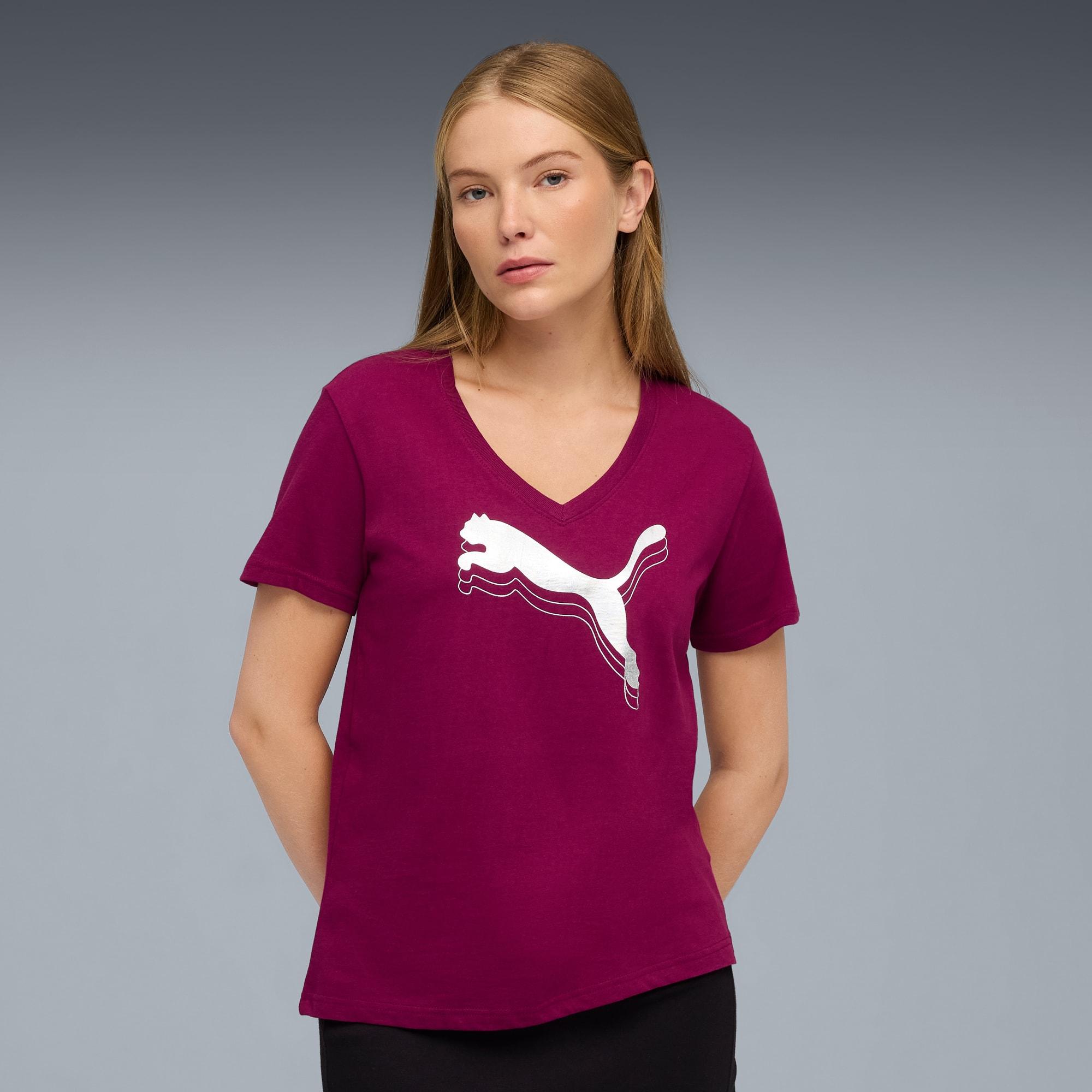 PUMA Essentials Metallic Women's V-Neck Tee by PUMA