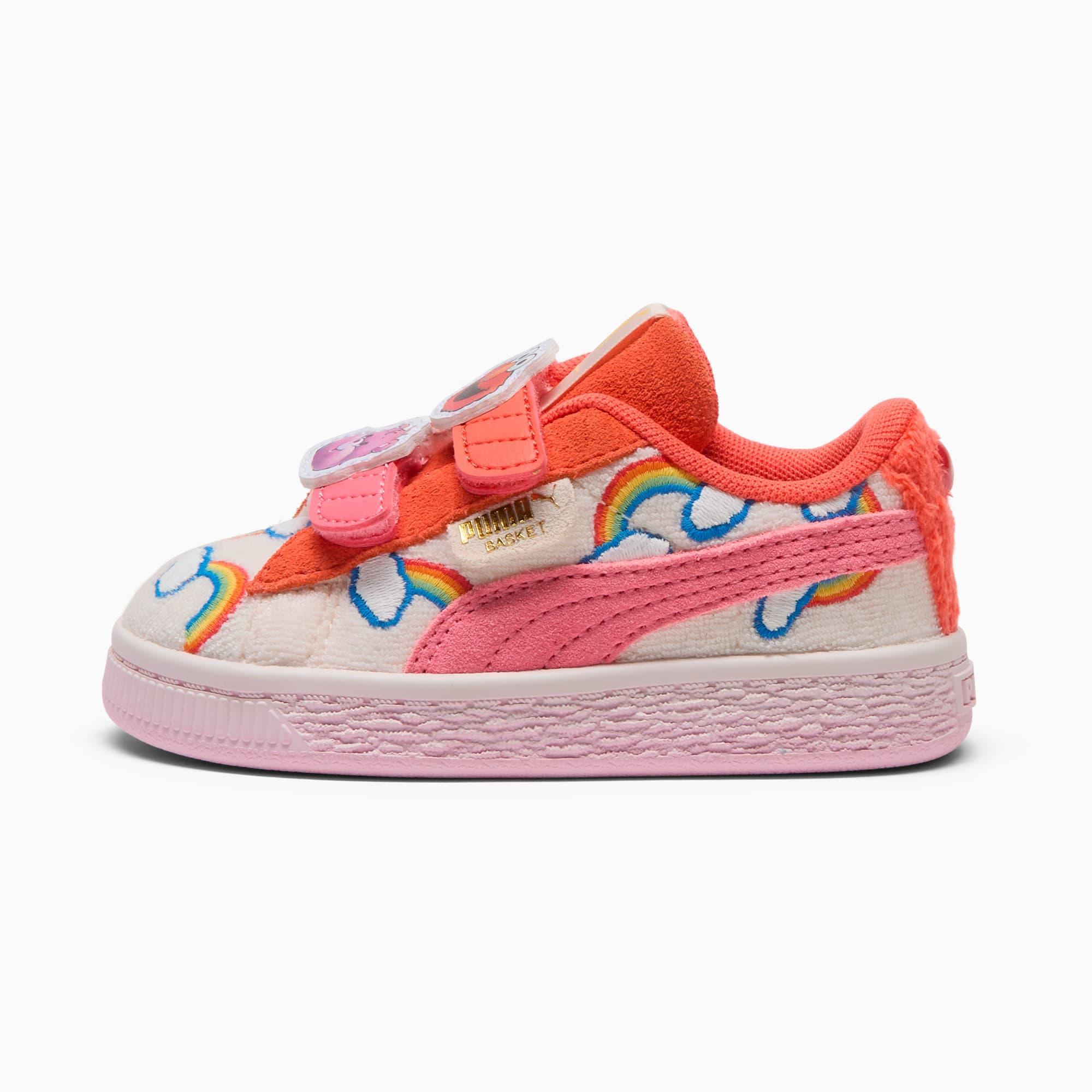 PUMA x CARE BEARS x SESAME STREET Basket Toddlers' "Elmo Cheer" Easy On Sneakers by PUMA PUMA x CARE BEARS x SESAME STREET Basket Toddlers' "Elmo Cheer" Easy On Sneakers by PUMA
