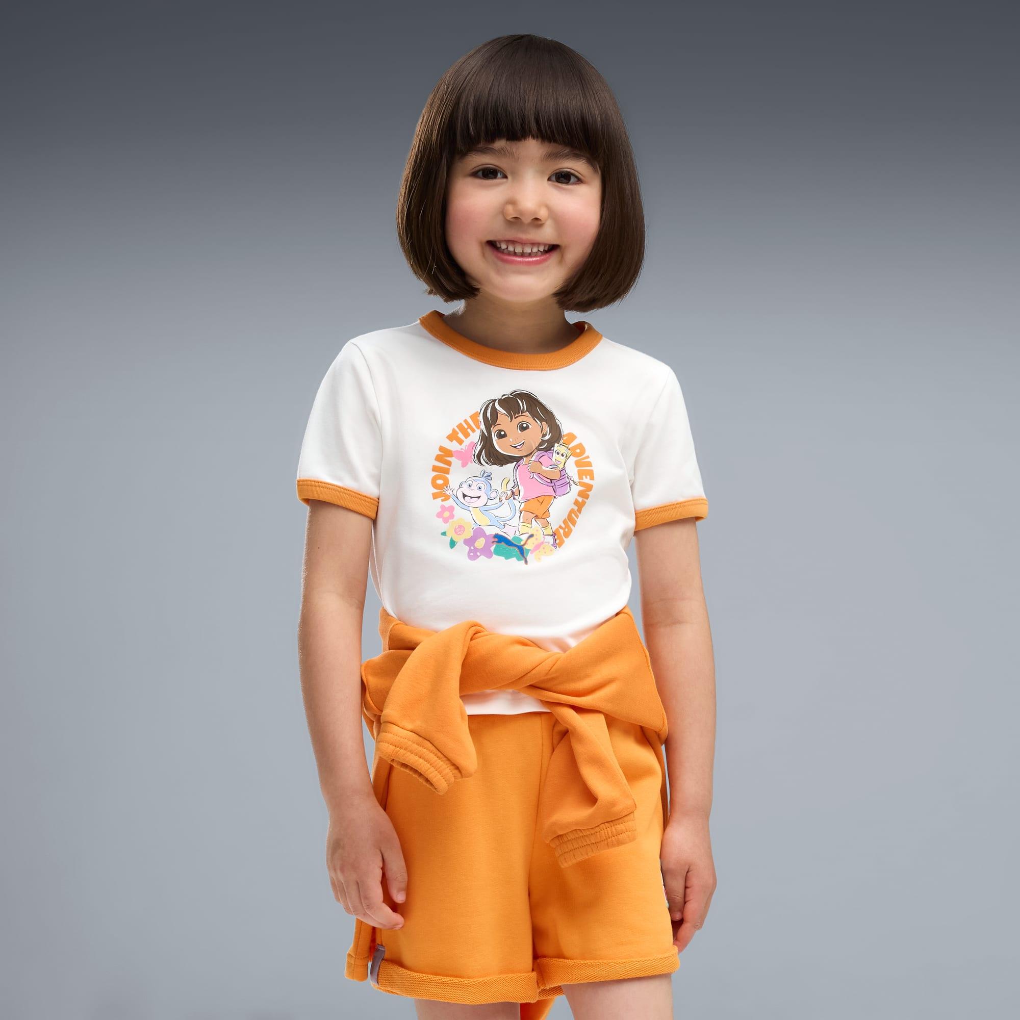 PUMA x DORA THE EXPLORER Little Kids' Slim Ringer Tee by PUMA