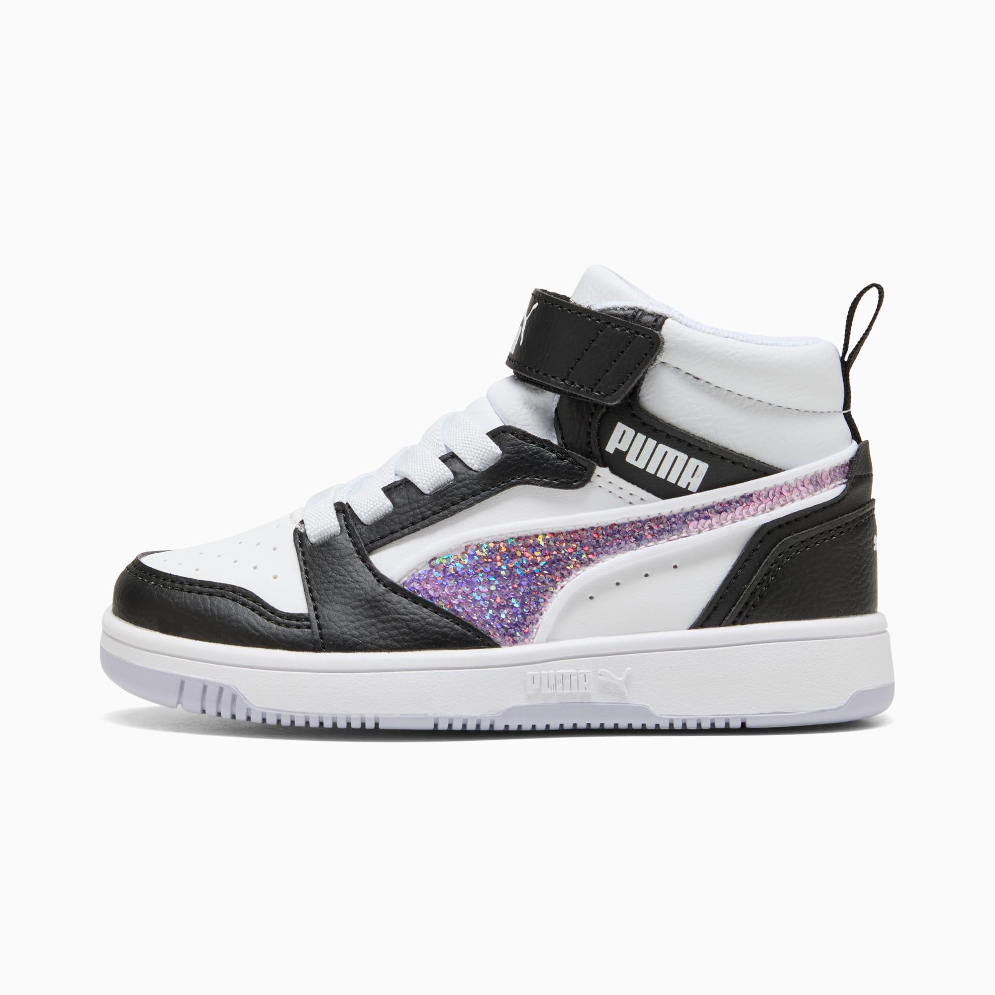 Rebound V6 Sequins Little Kids' Mid-Top Easy On Sneakers by PUMA