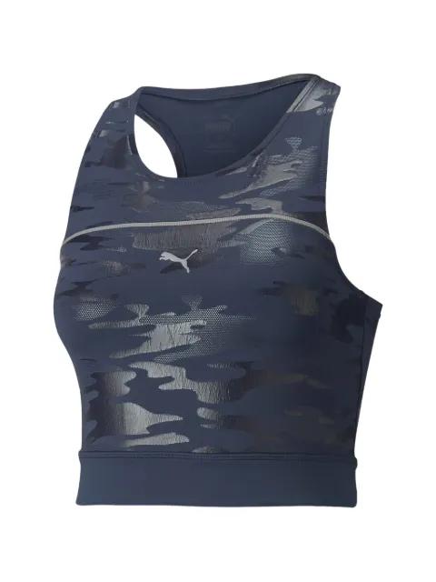 Run High camouflage-print crop top by PUMA