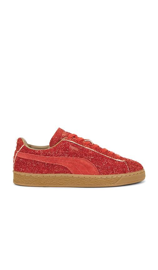 Puma Select X Danielle Cathari Suede Fuzzy Sneaker in Brick by PUMA SELECT