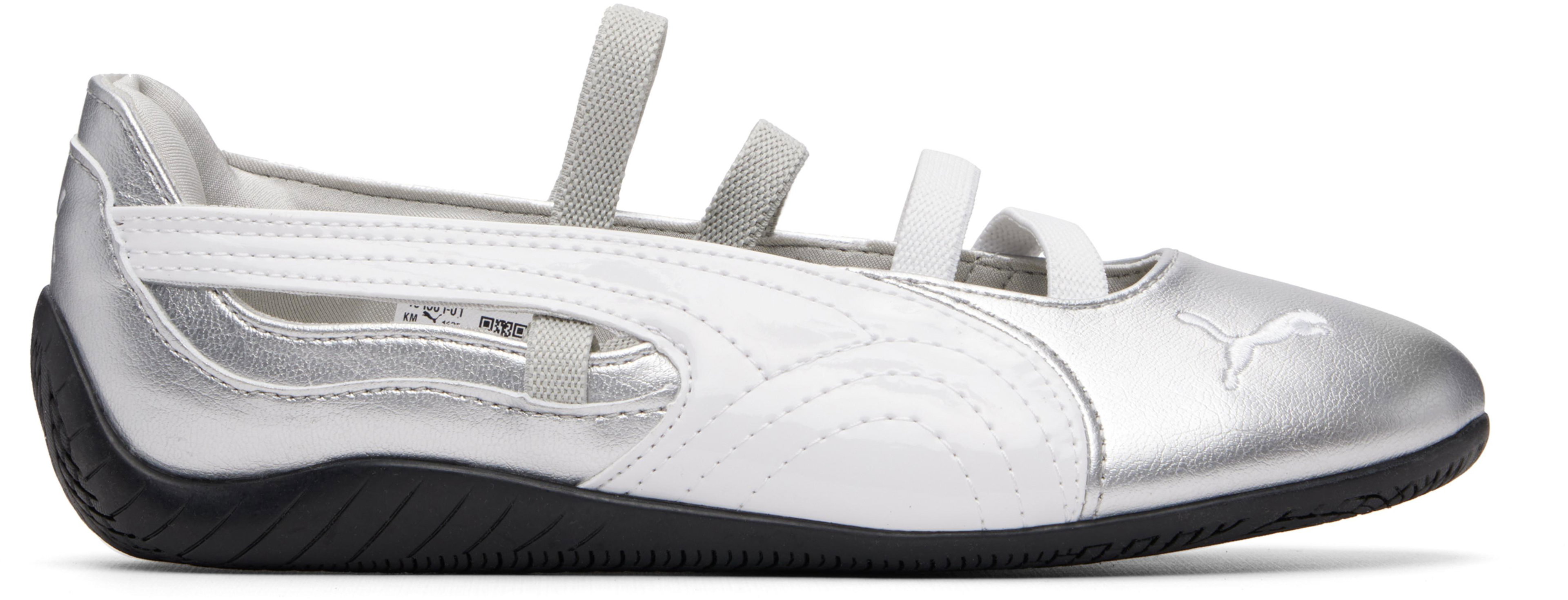 Silver Speedcat Ballet Metallic Sneakers by PUMA