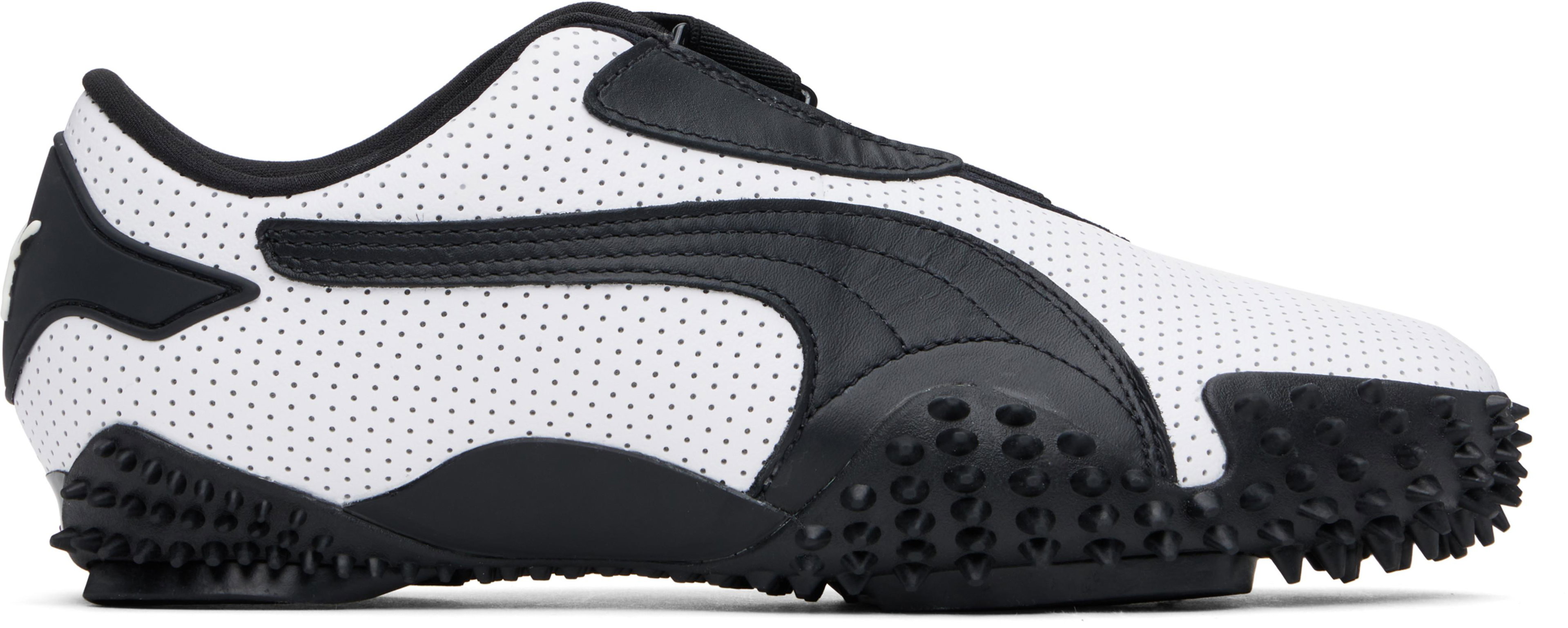 White & Black Mostro Perforated Sneakers by PUMA