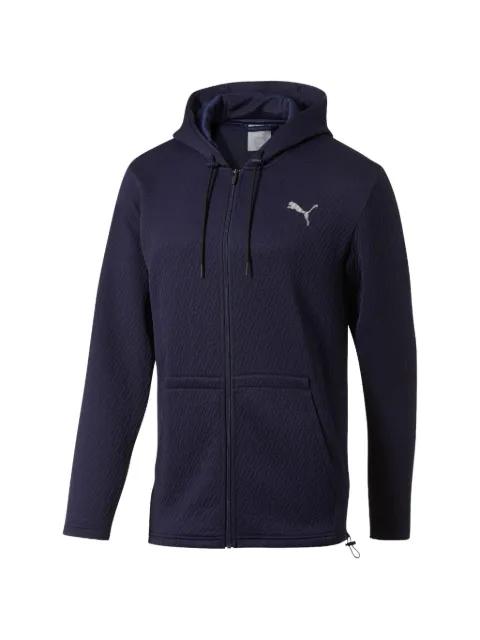 logo-detail long-sleeve hoodie by PUMA