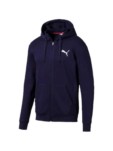 logo-print zip-up hoodie by PUMA