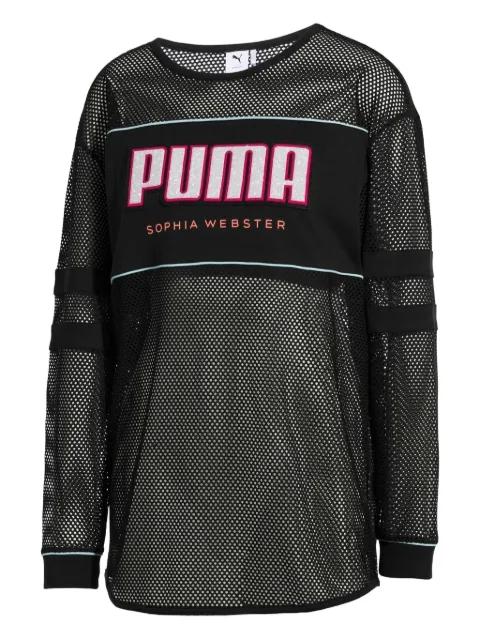mesh-panel long-sleeve top by PUMA
