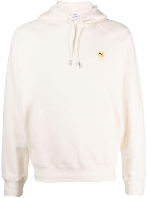 slogan-print drawstring hoodie by PUMA