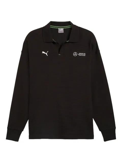 x Mercedes AMG Petronas F1 Team logo-embroidered polo shirt by PUMA x Mercedes AMG Petronas F1 Team logo-embroidered polo shirt by PUMA
