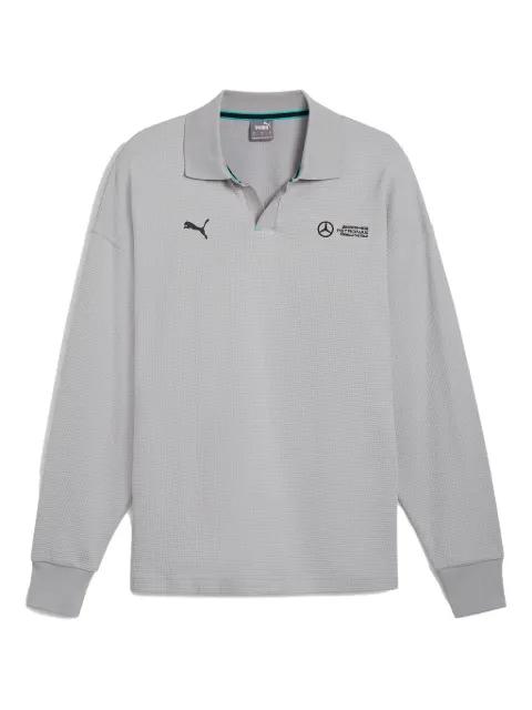 x Mercedes AMG Petronas F1 Team logo-embroidered polo shirt by PUMA x Mercedes AMG Petronas F1 Team logo-embroidered polo shirt by PUMA