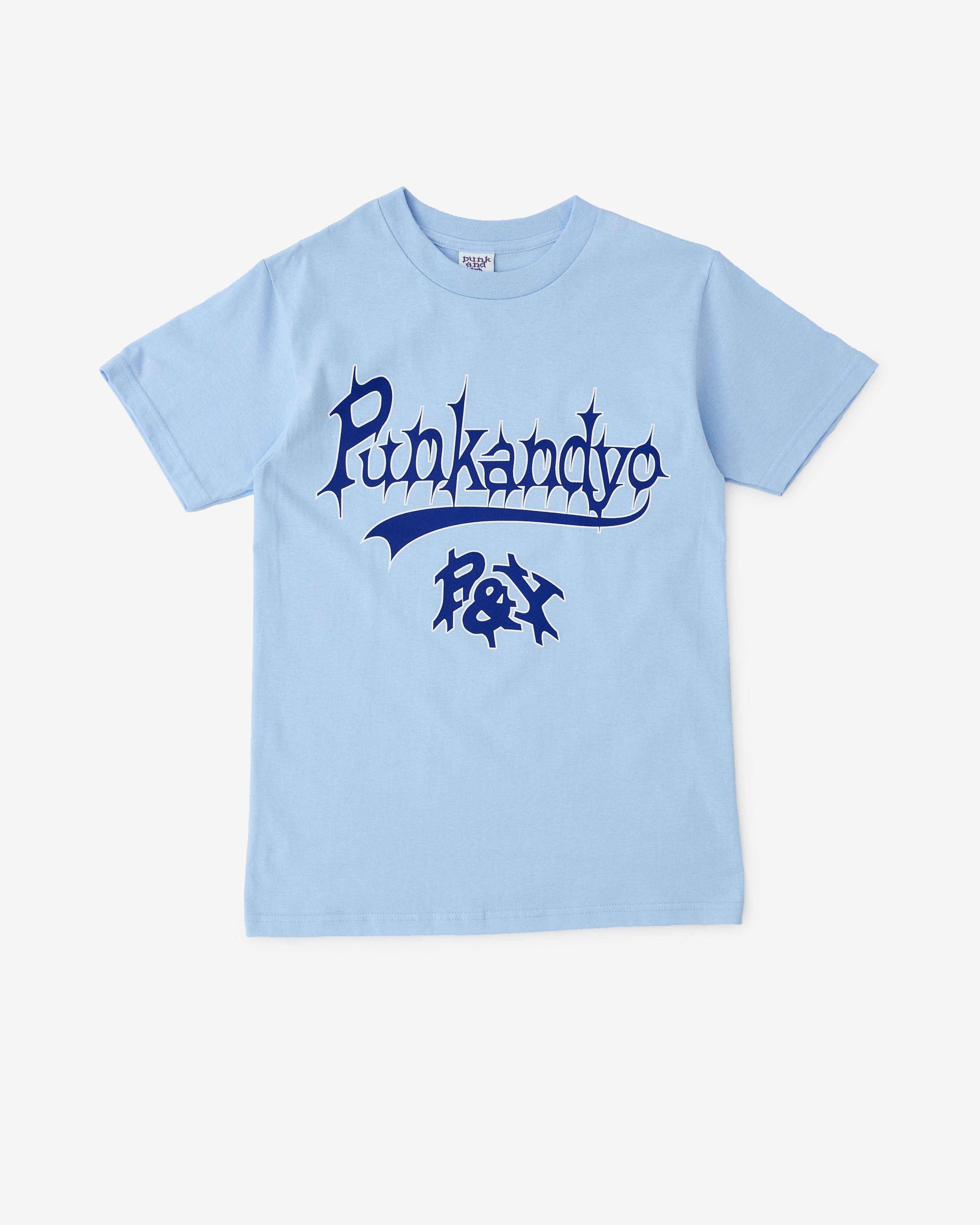 PUNKANDYO - Men’s Varsity Script T-Shirt - (Blue) by PUNKANDYO