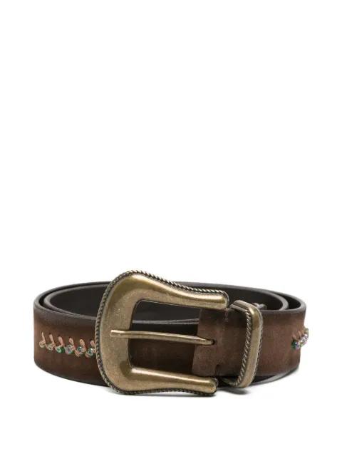 bead-embellished whipstitch belt by PUNTOVITA&ARSENICO