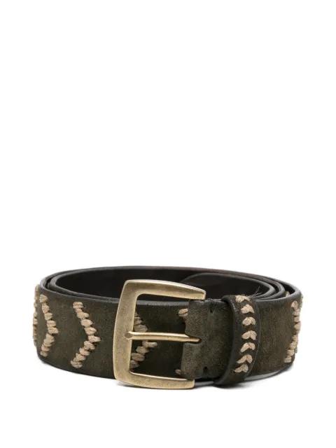 whipstitch chevron-pattern belt by PUNTOVITA&ARSENICO