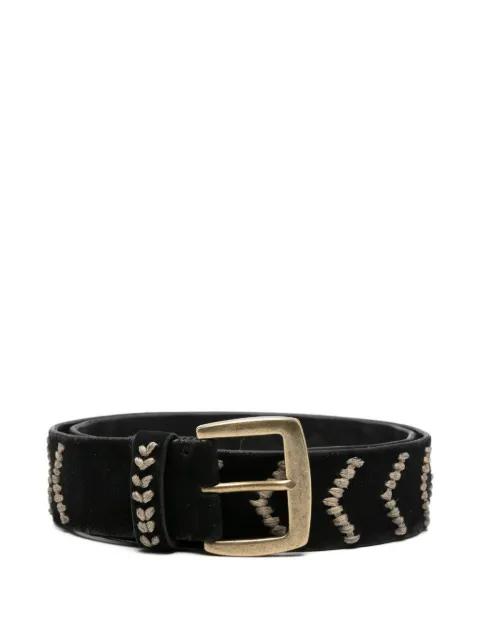 whipstitch chevron-pattern belt by PUNTOVITA&ARSENICO