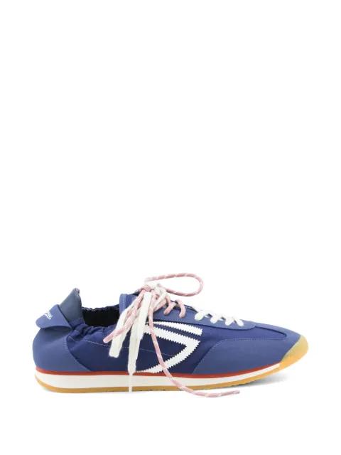 Panther logo-patch panelled sneakers by PURAAI