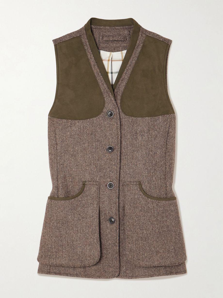 Checked wool-tweed vest by PURDEY