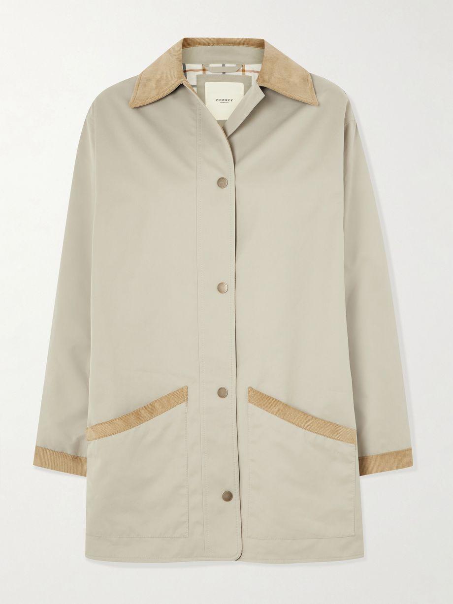 Vita Clipper corduroy-trimmed shell jacket by PURDEY