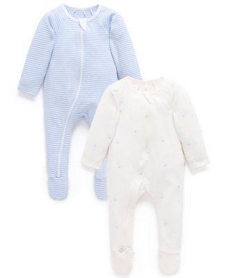 Boys' 2 Pack Zip Footie - Baby by PUREBABY