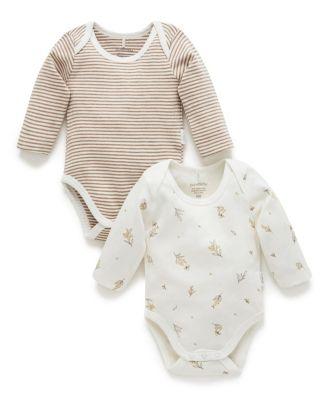 Boys' 2 pack Long Sleeve Bodysuit - Baby by PUREBABY
