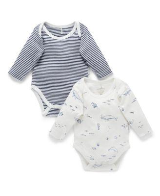 Boys' 2 pack Long Sleeve Bodysuit - Baby by PUREBABY