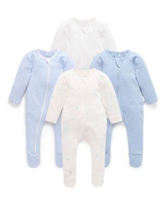 Boys' 4 Pack Zip Footie - Baby by PUREBABY