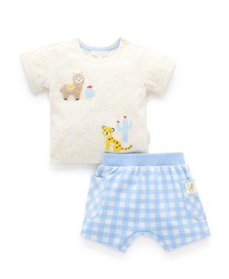 Boys' Gingham Short and Tee Set - Baby by PUREBABY