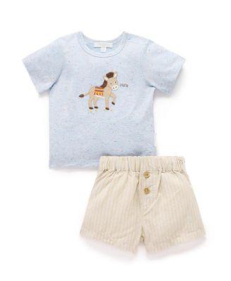 Boys' Linen Blend Short and Tee Set - Baby by PUREBABY