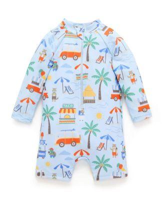 Boys' Printed Longsleeve Swim Sunsuit - Baby by PUREBABY