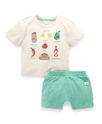 Boys' Small Bites Tee and Short Set - Baby by PUREBABY