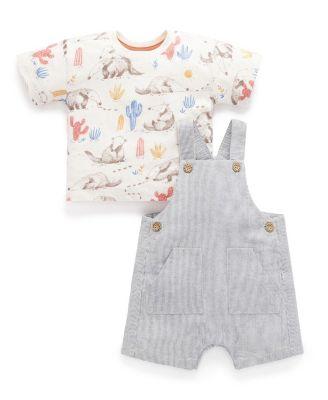 Boys' Striped Overall Set - Baby by PUREBABY