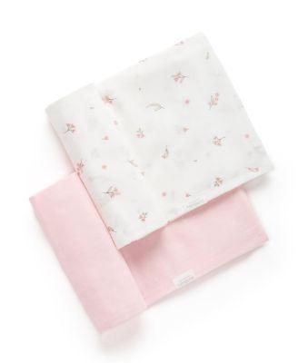 Girls' 2 Pack Muslin Wrap - Baby by PUREBABY